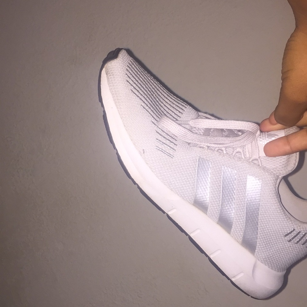 grey adidas swift run sneakers